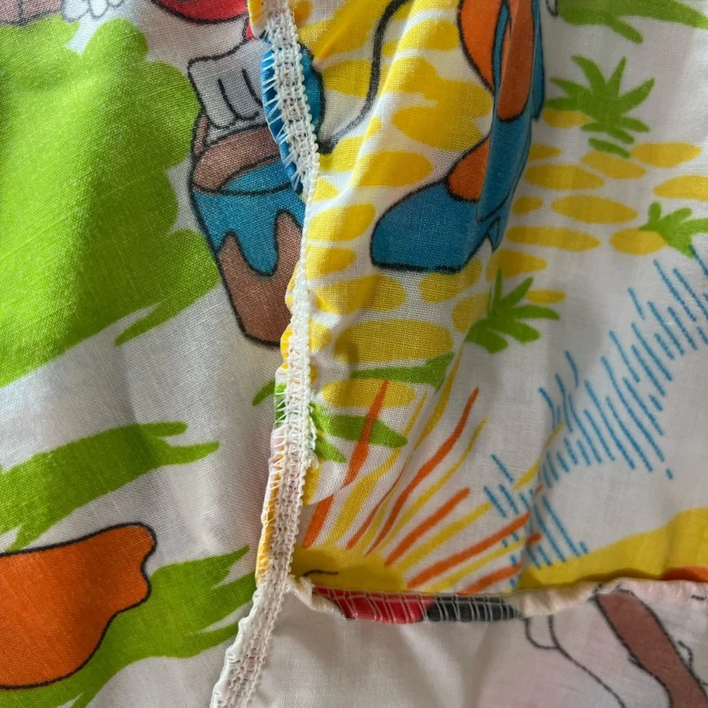 Vtg Twin Disney Pacific Mickey Mouse Set of 3, Pillowcase, Fitted,‎ & Flat Sheet